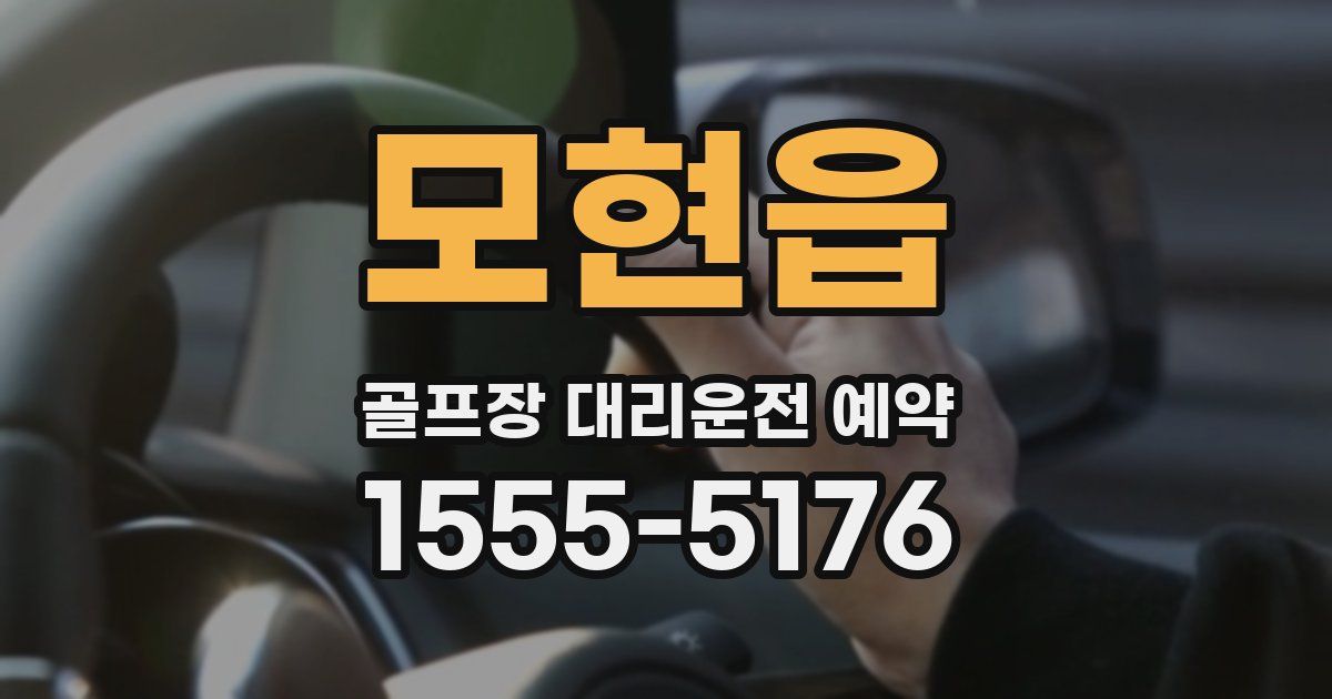 모현읍 골프장 대리운전 예약