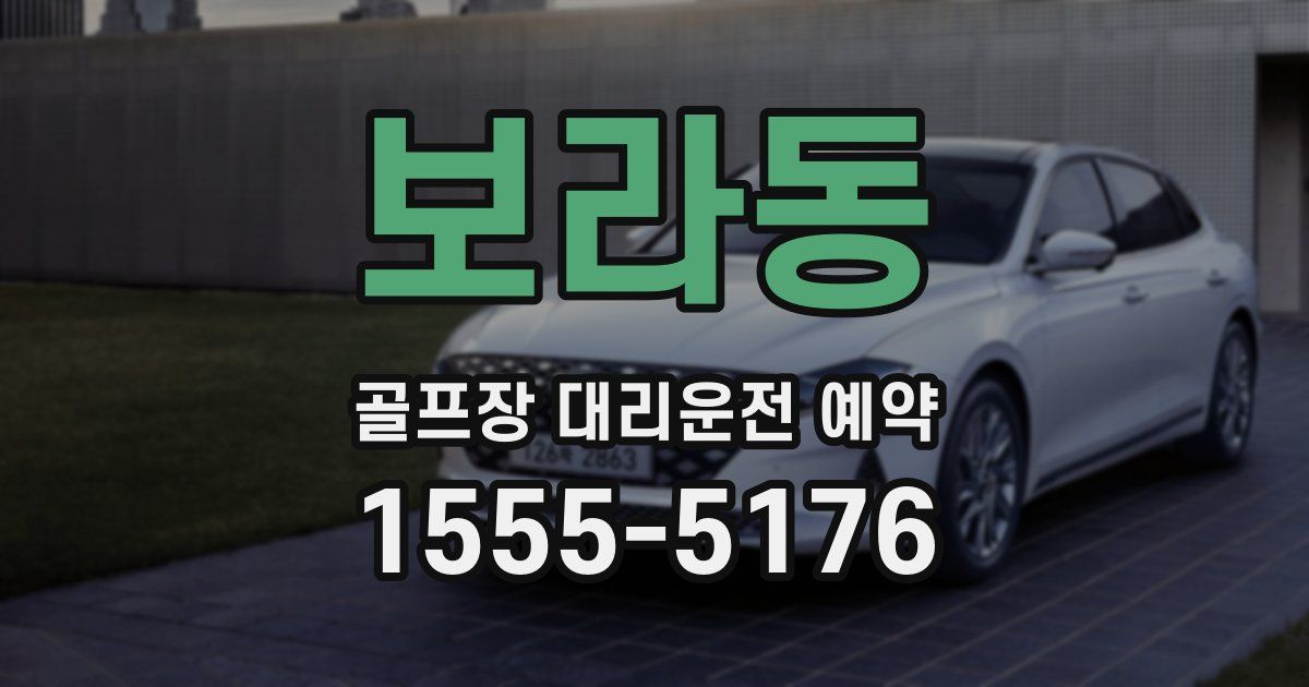 보라동 골프장 대리운전 예약