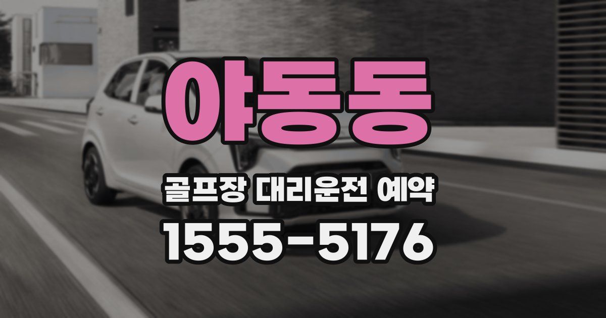 야동동 골프장 대리운전 예약
