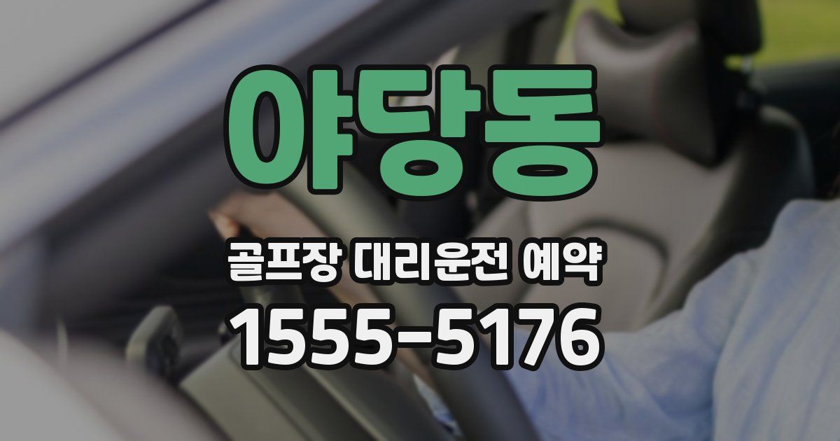 야당동 골프장 대리운전 예약