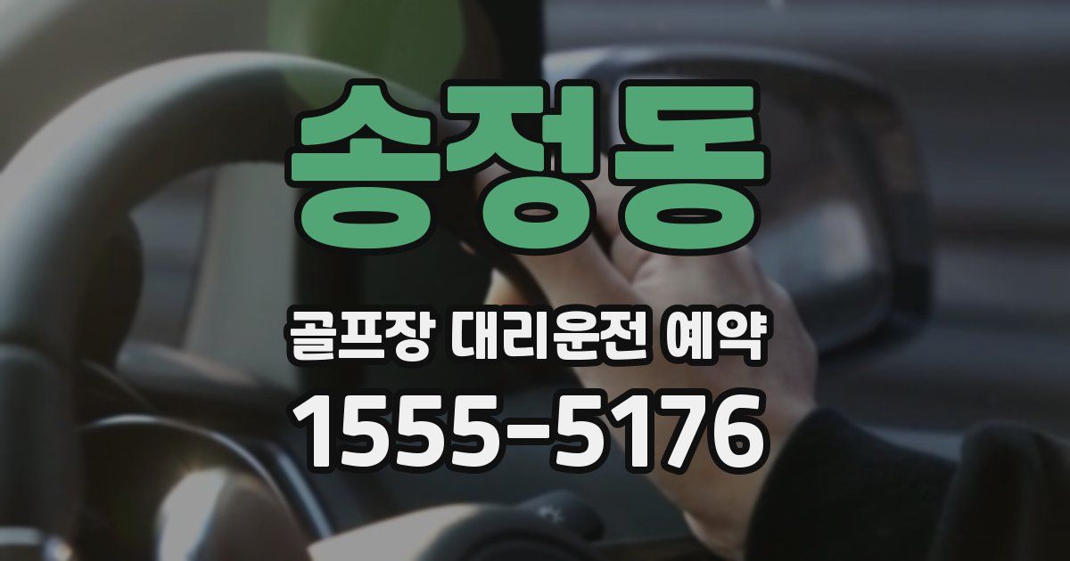 송정동 골프장 대리운전 예약