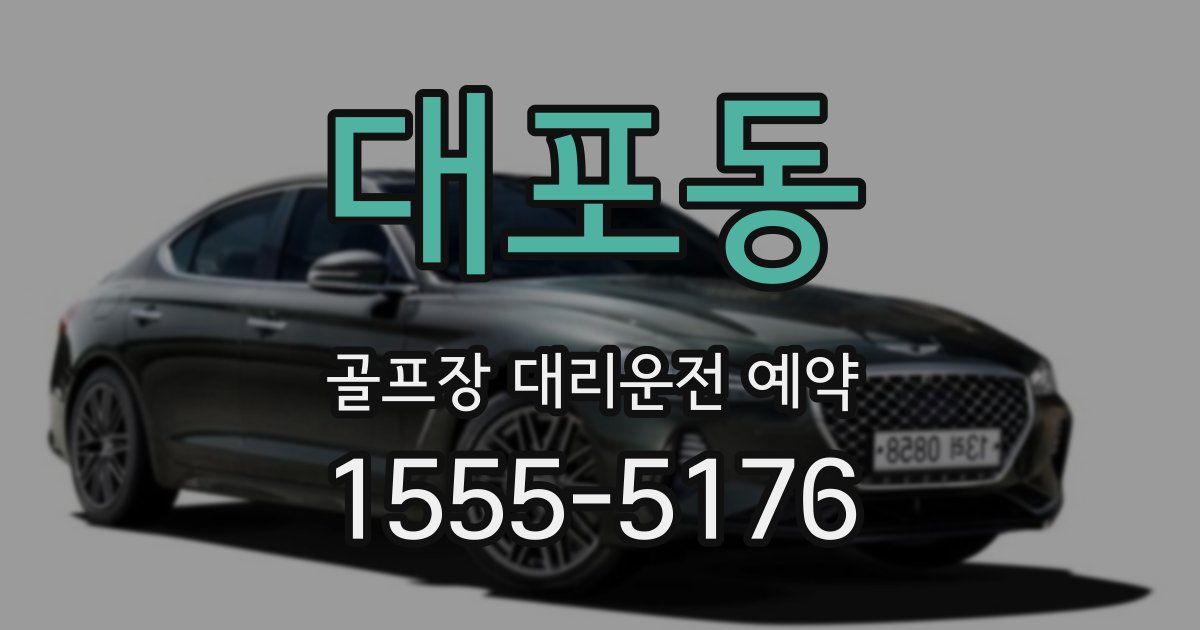 대포동 골프장 대리운전 예약