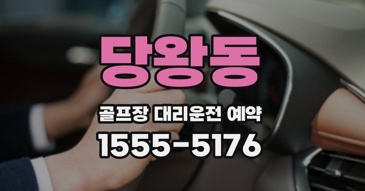 당왕동 골프장 대리운전 예약