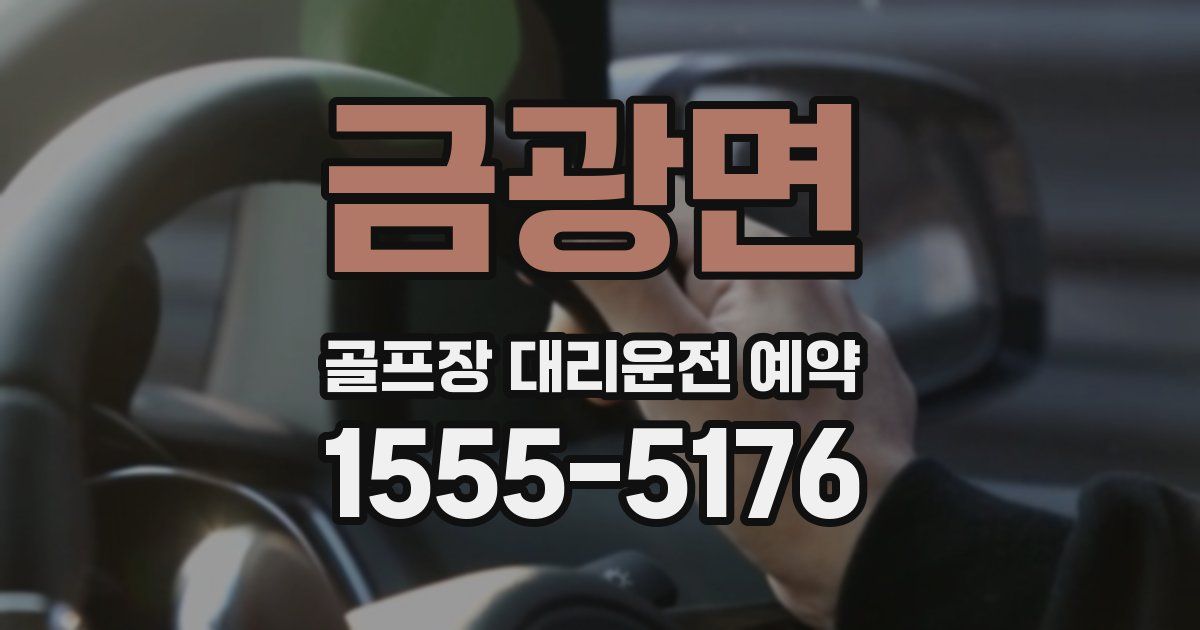 금광면 골프장 대리운전 예약