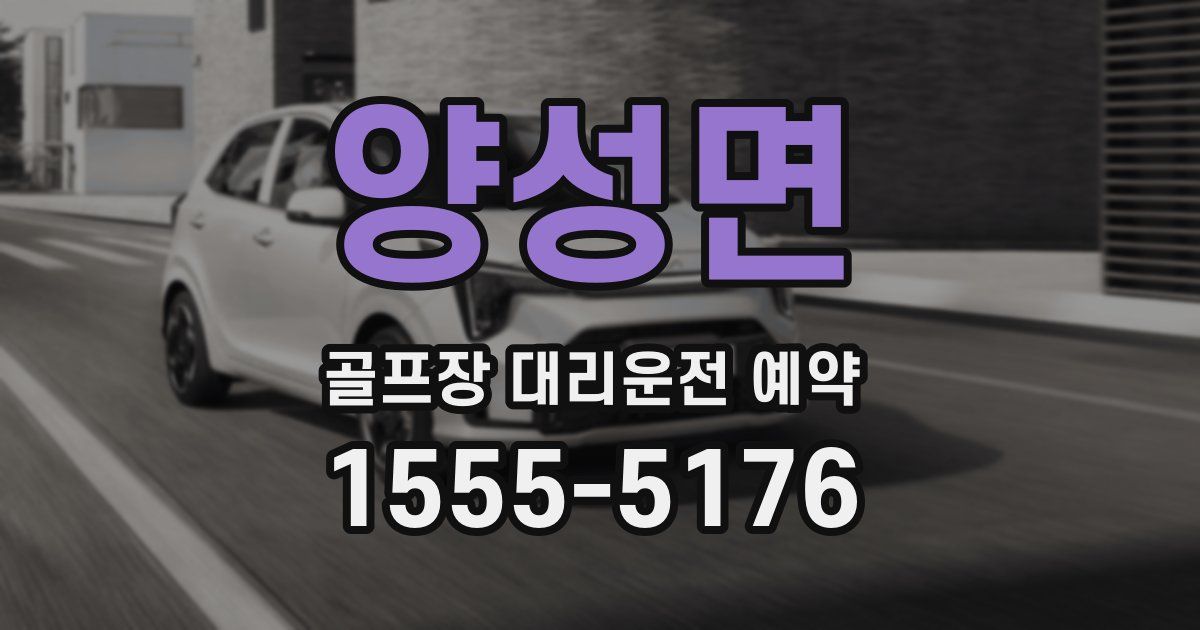 양성면 골프장 대리운전 예약