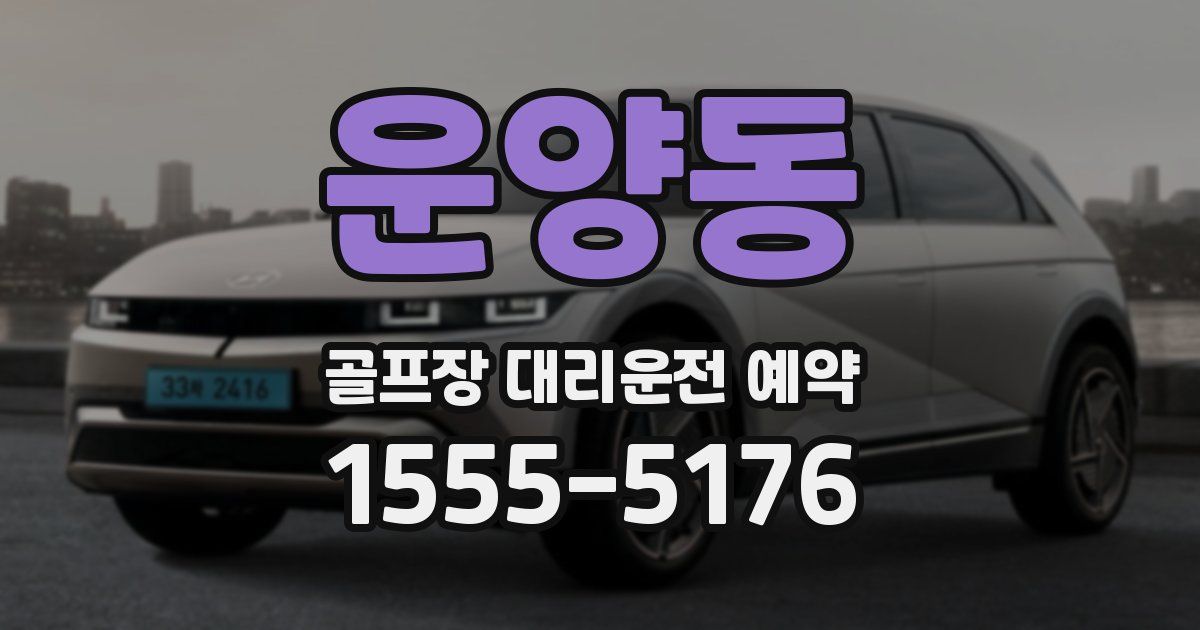 운양동 골프장 대리운전 예약