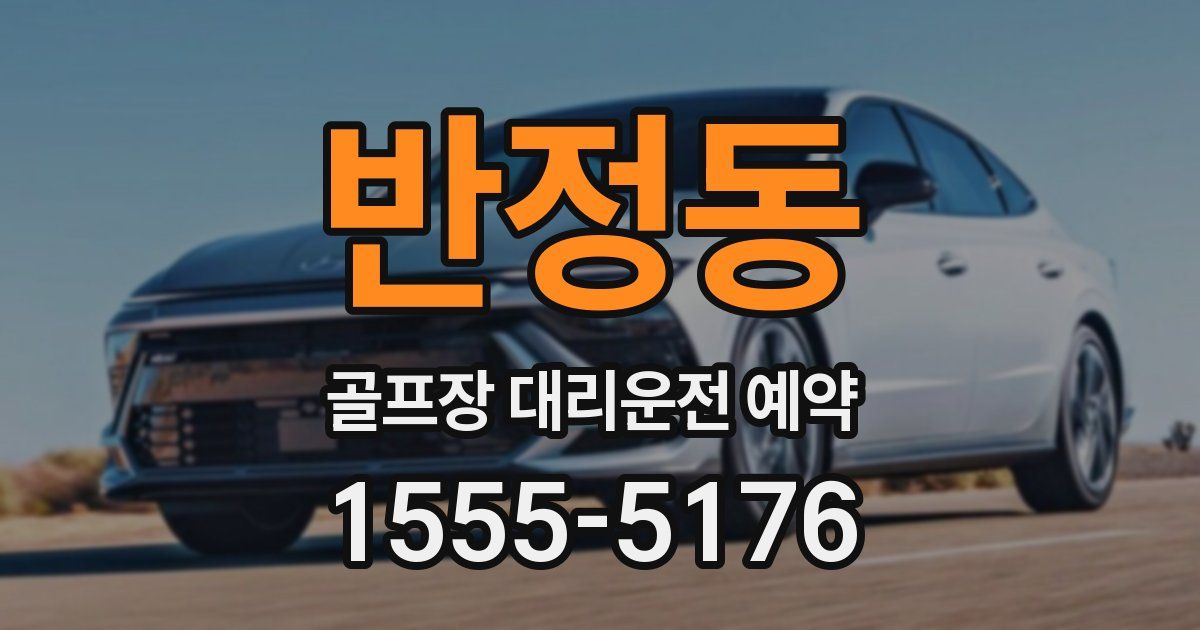 반정동 골프장 대리운전 예약