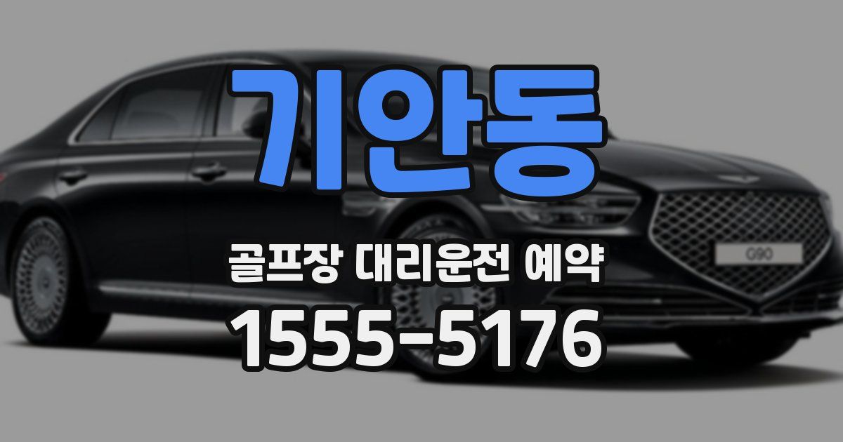 기안동 골프장 대리운전 예약