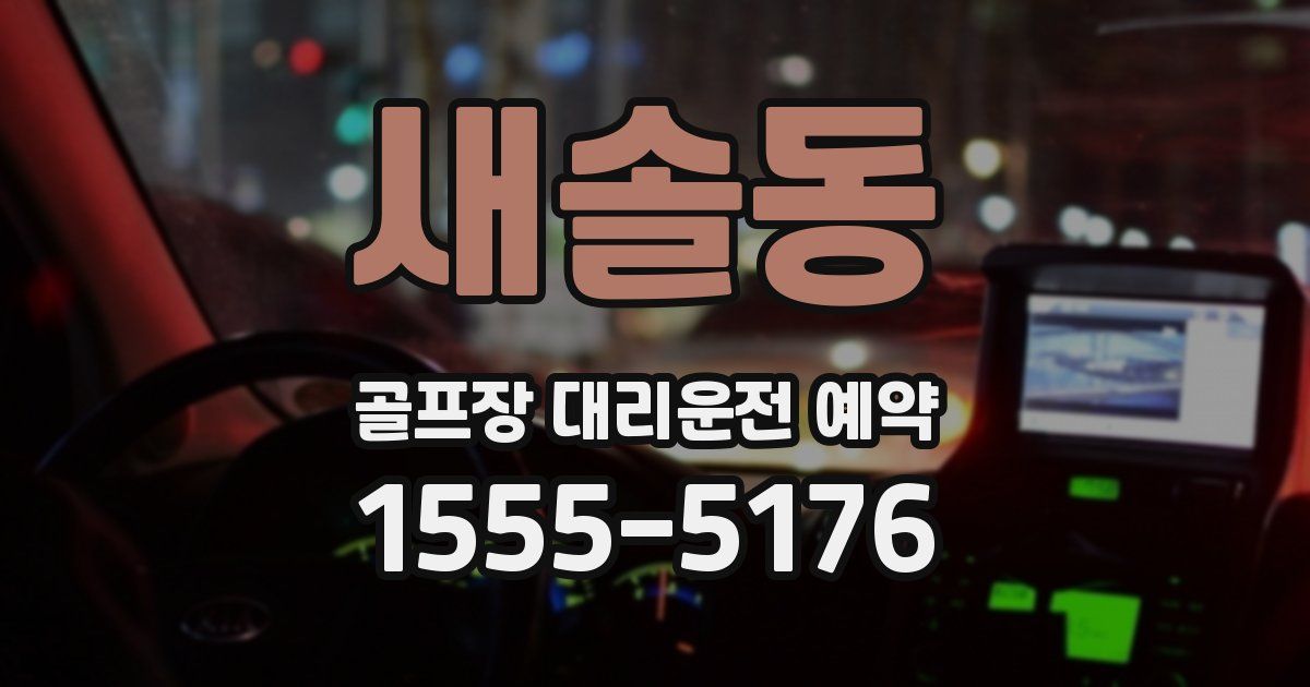 새솔동 골프장 대리운전 예약