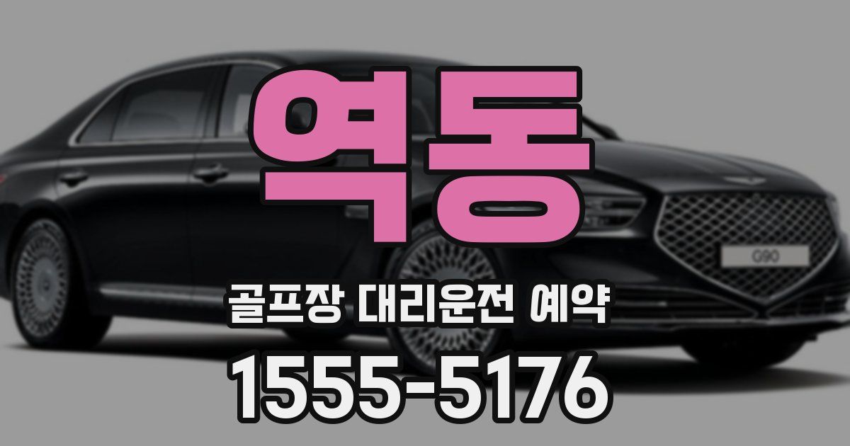 역동 골프장 대리운전 예약