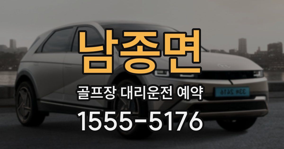남종면 골프장 대리운전 예약