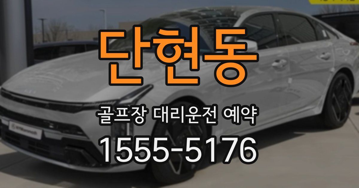 단현동 골프장 대리운전 예약