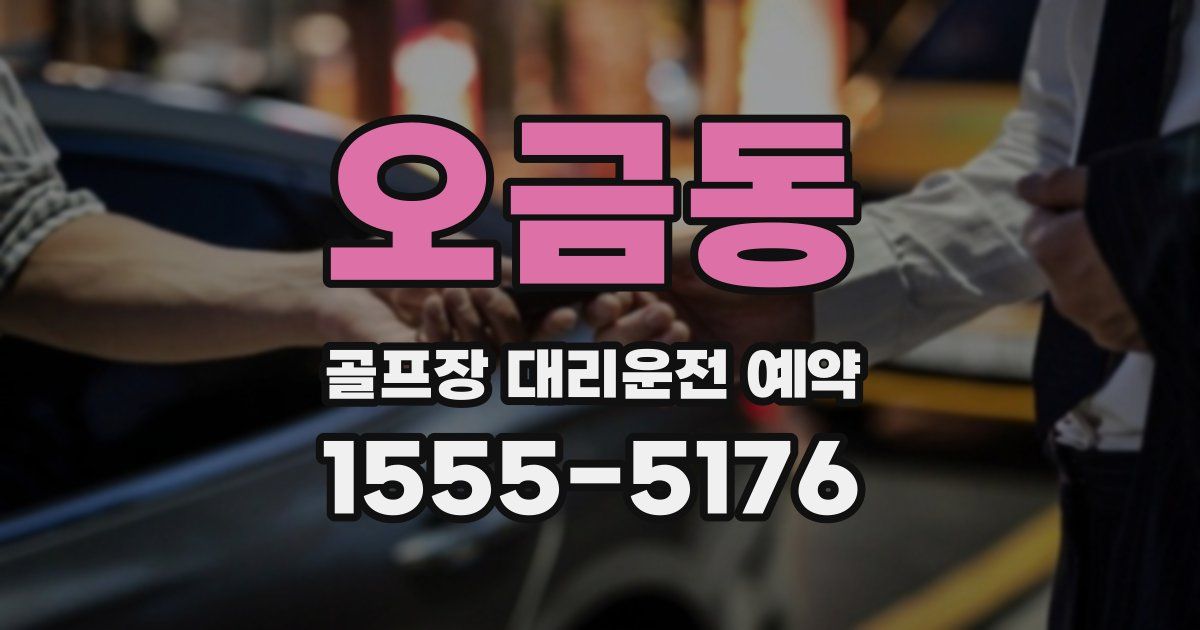 오금동 골프장 대리운전 예약