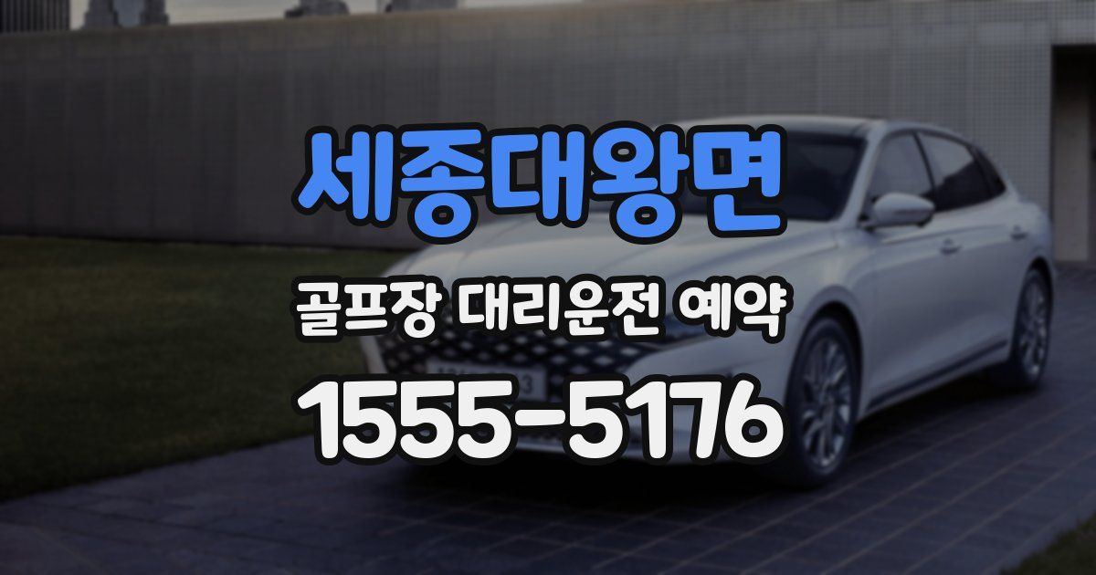 세종대왕면 골프장 대리운전 예약