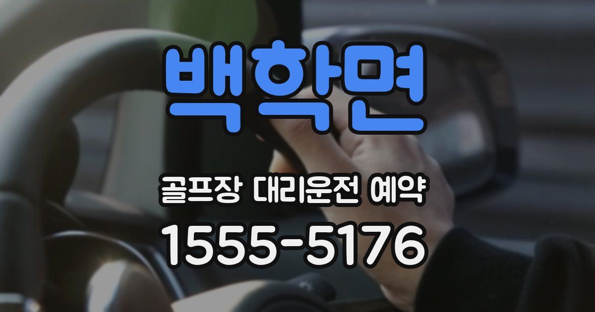 백학면 골프장 대리운전 예약