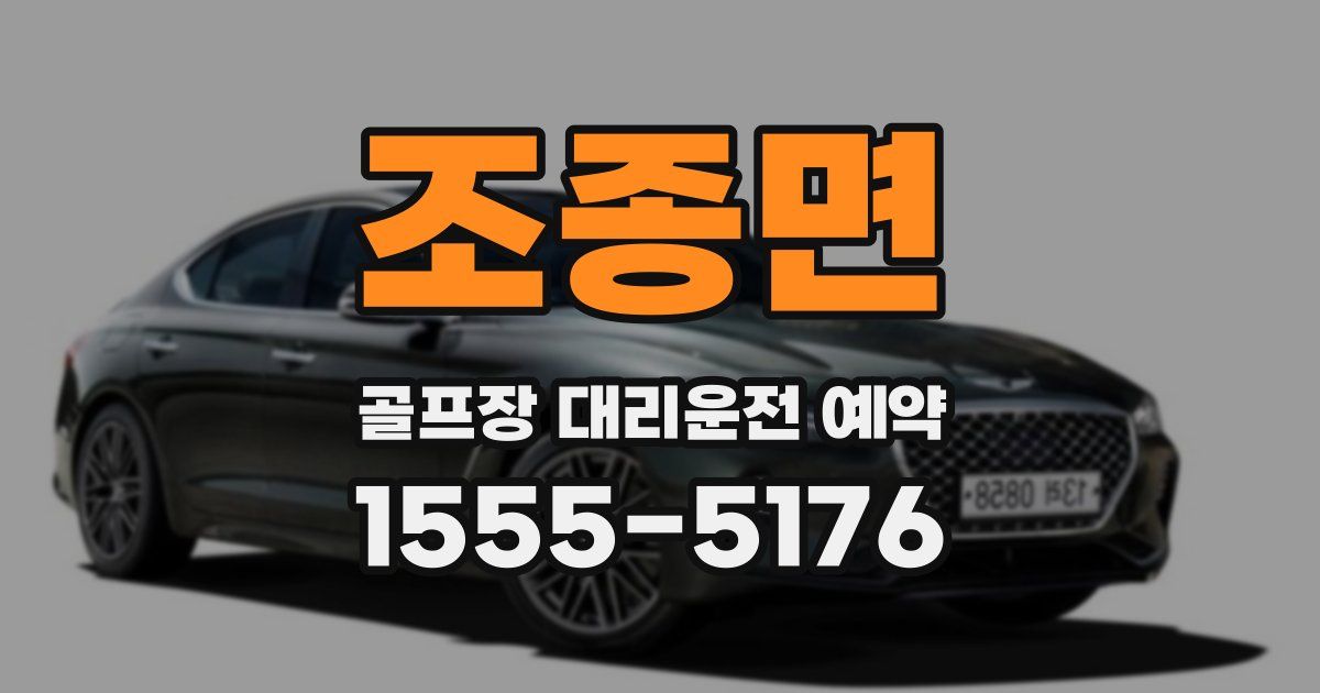 조종면 골프장 대리운전 예약