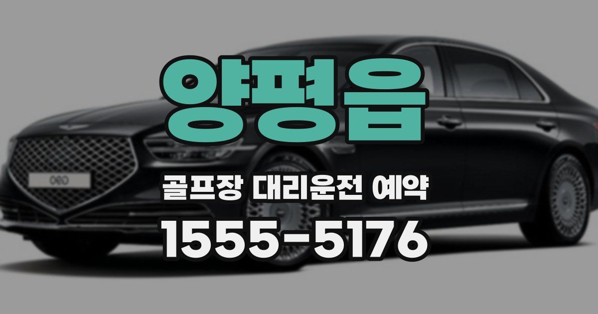 양평읍 골프장 대리운전 예약