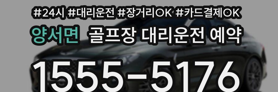 양서면 골프장 대리운전 예약
