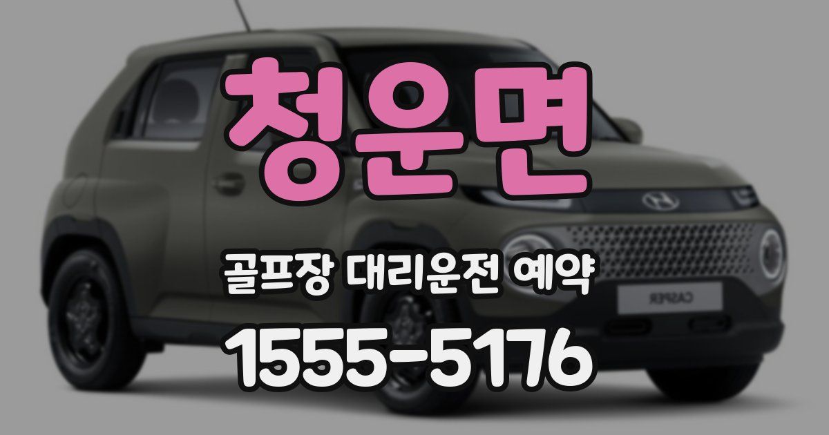 청운면 골프장 대리운전 예약