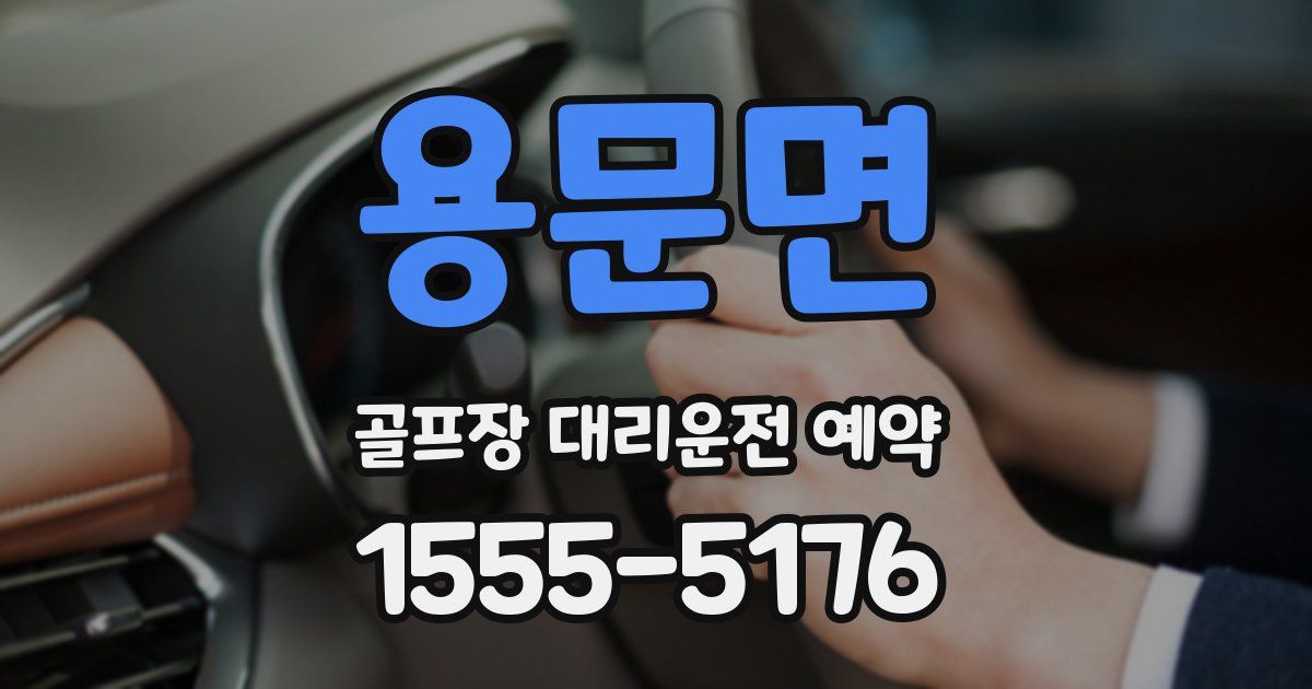 용문면 골프장 대리운전 예약
