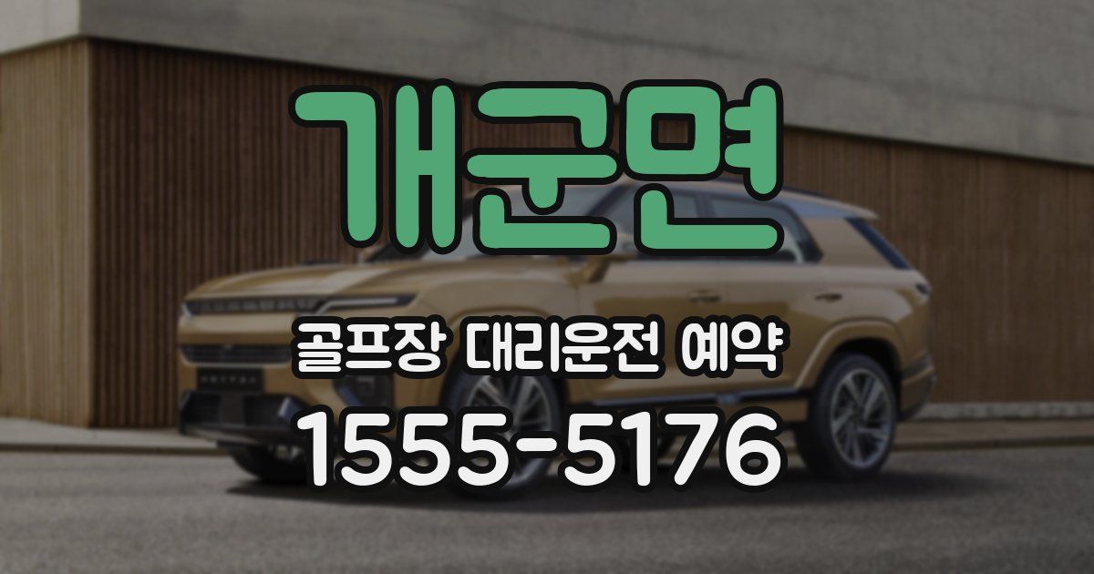 개군면 골프장 대리운전 예약
