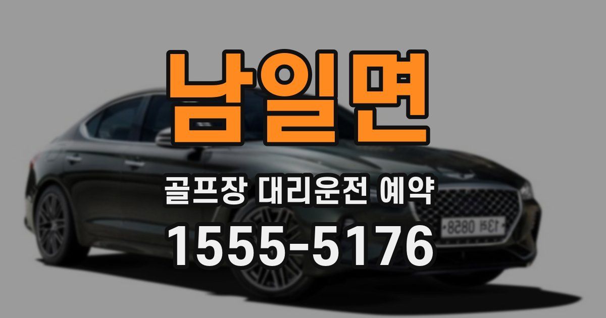 남일면 골프장 대리운전 예약