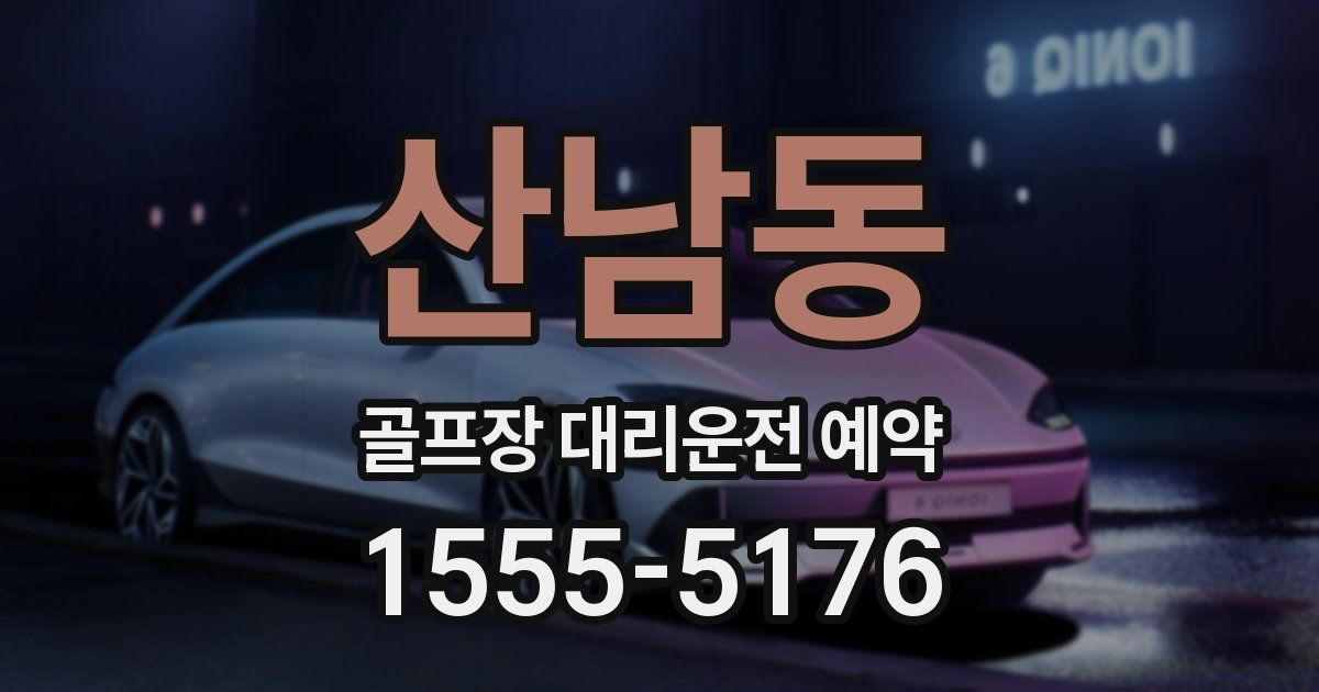 산남동 골프장 대리운전 예약