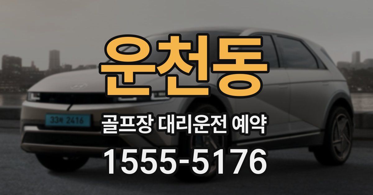 운천동 골프장 대리운전 예약