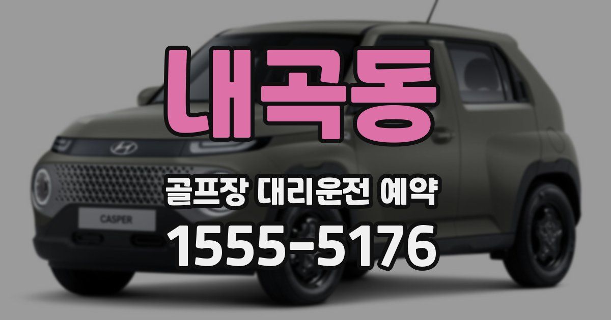 내곡동 골프장 대리운전 예약