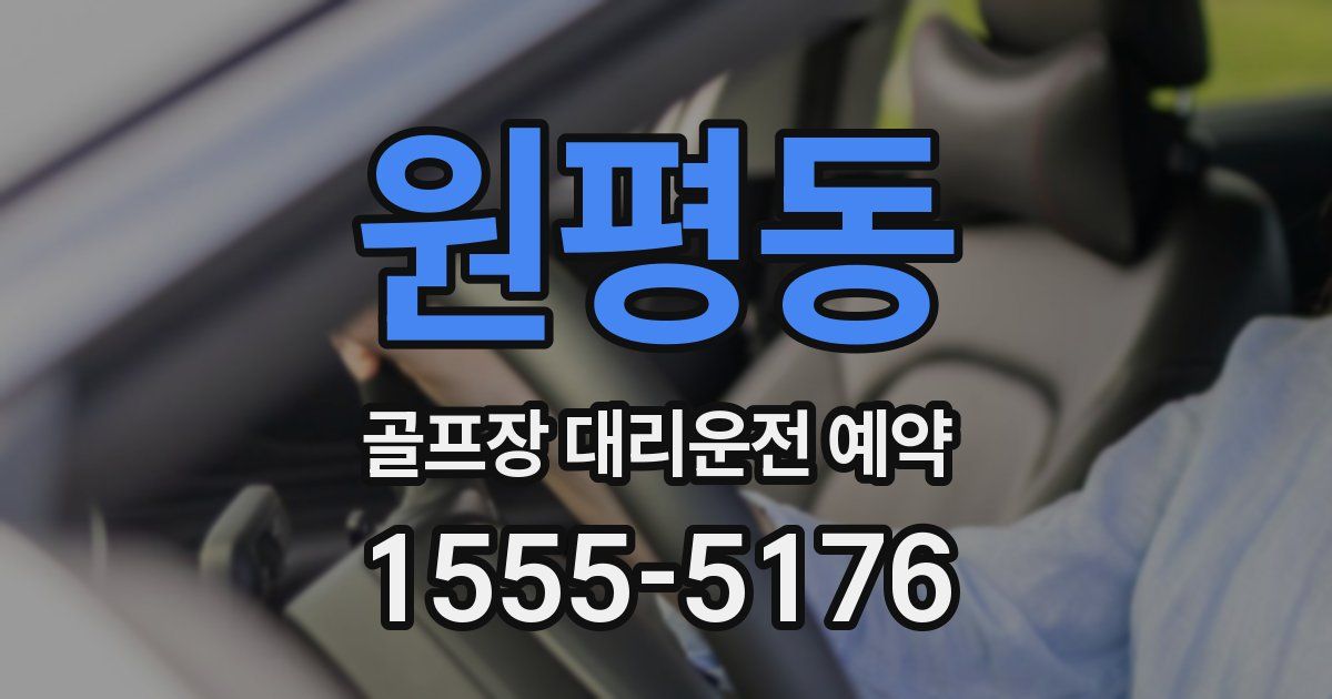 원평동 골프장 대리운전 예약