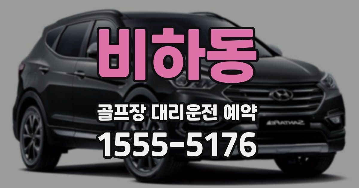 비하동 골프장 대리운전 예약