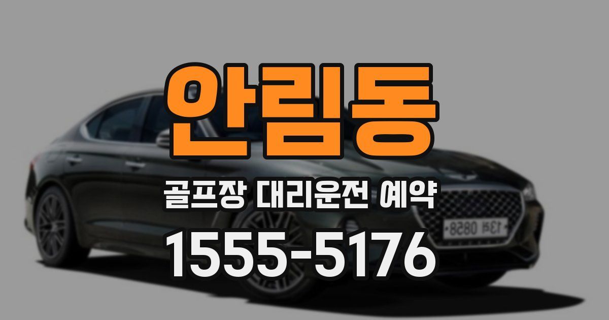 안림동 골프장 대리운전 예약