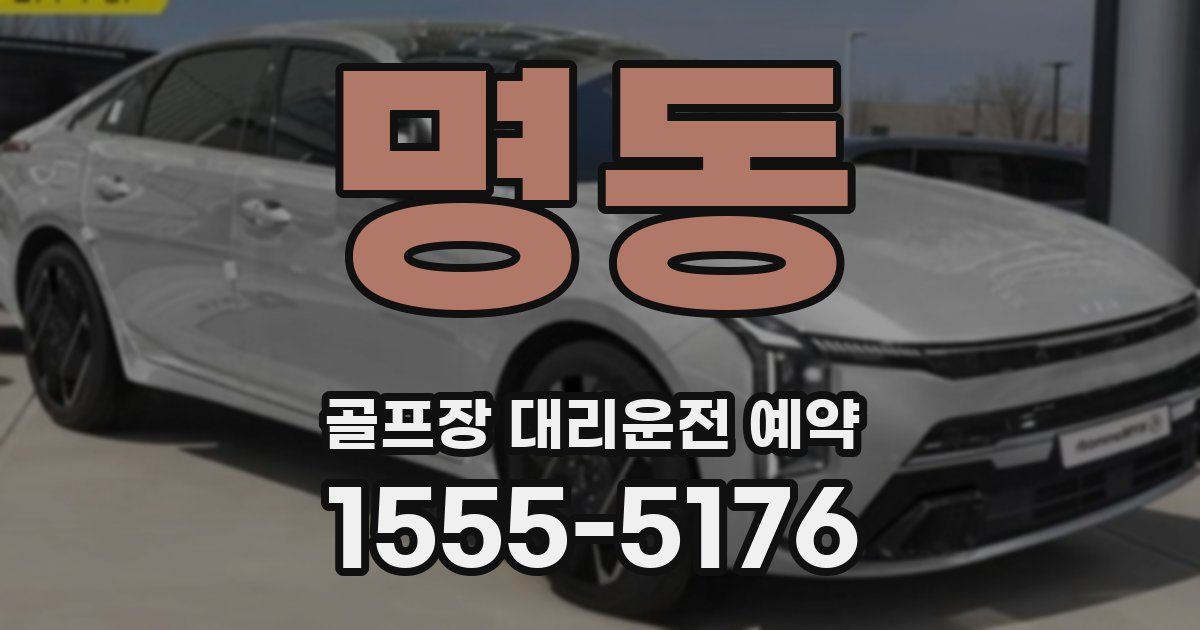 명동 골프장 대리운전 예약