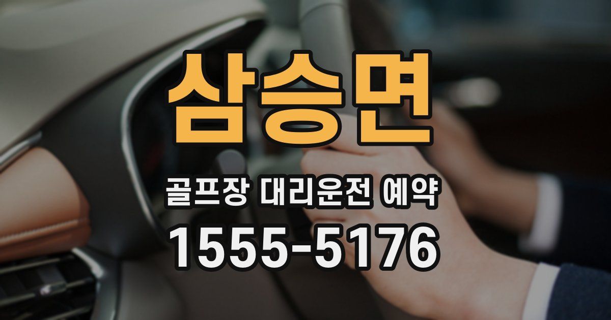 삼승면 골프장 대리운전 예약