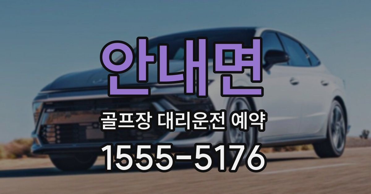 안내면 골프장 대리운전 예약