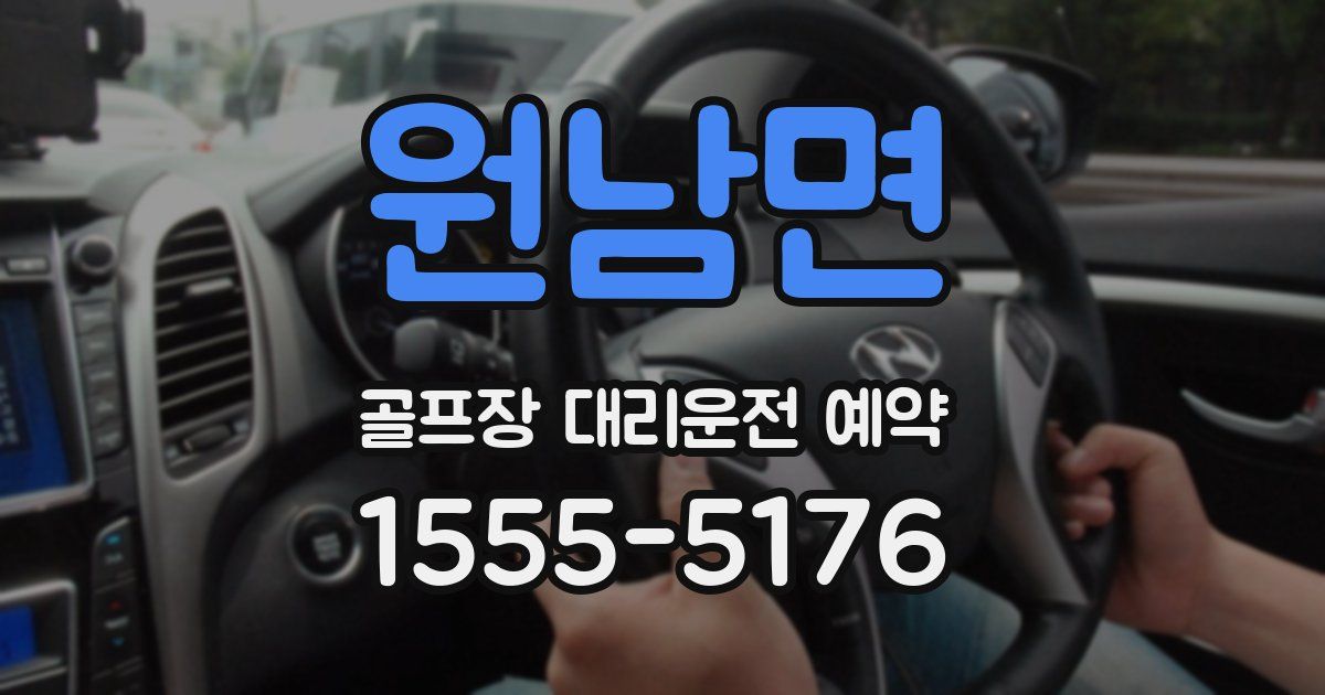 원남면 골프장 대리운전 예약