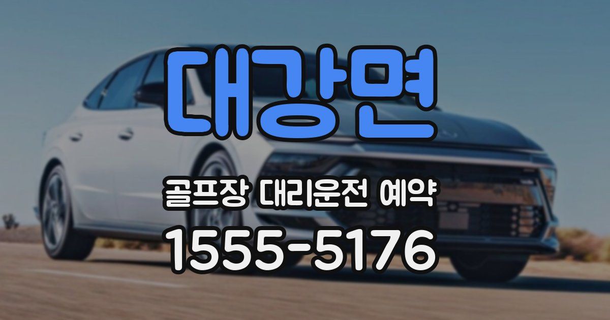 대강면 골프장 대리운전 예약