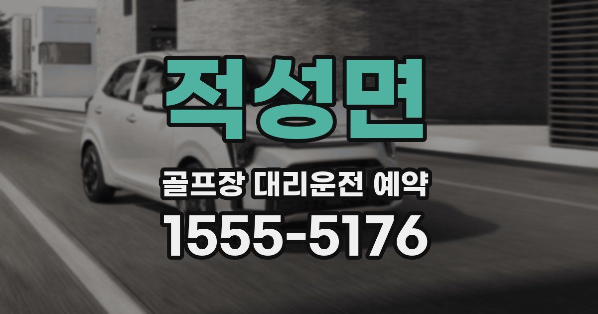 적성면 골프장 대리운전 예약