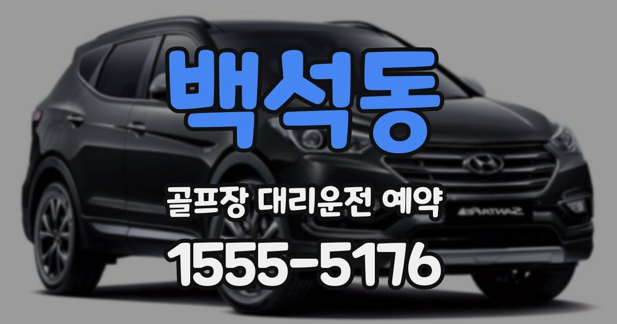 백석동 골프장 대리운전 예약