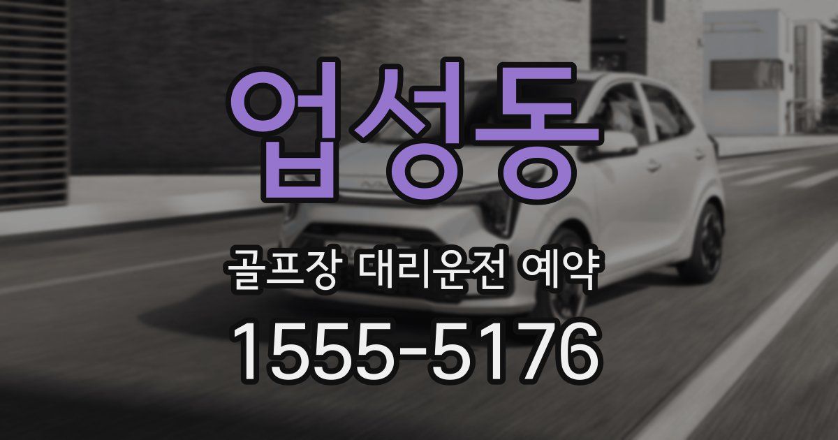 업성동 골프장 대리운전 예약
