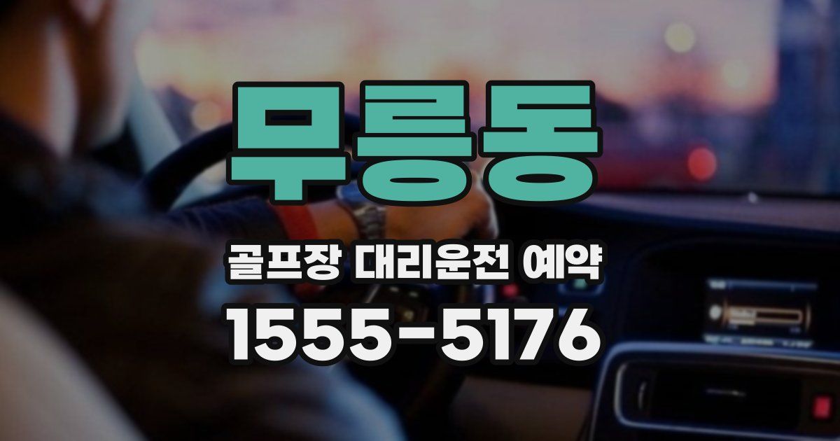 무릉동 골프장 대리운전 예약