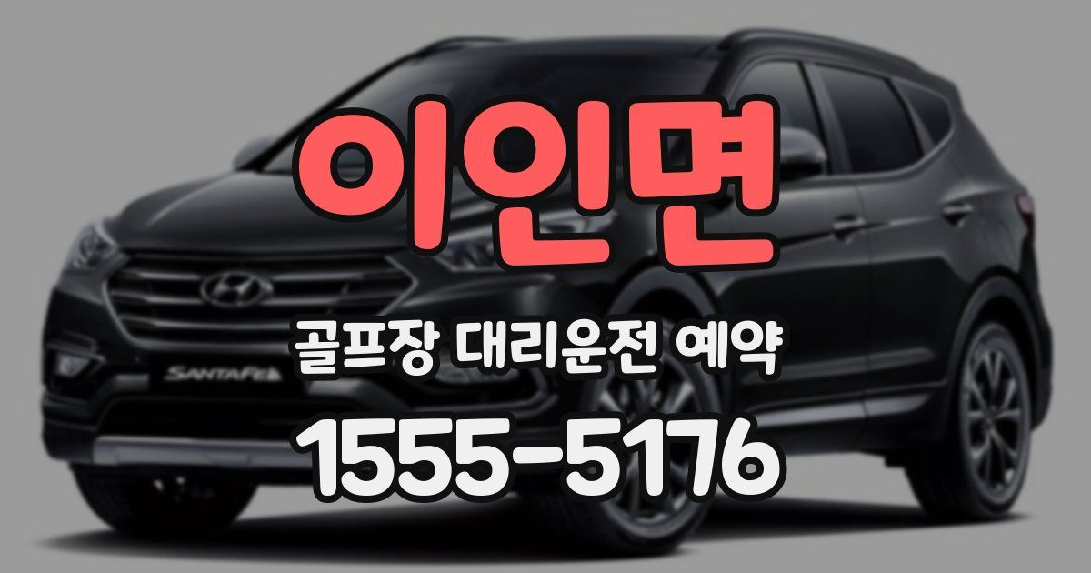 이인면 골프장 대리운전 예약