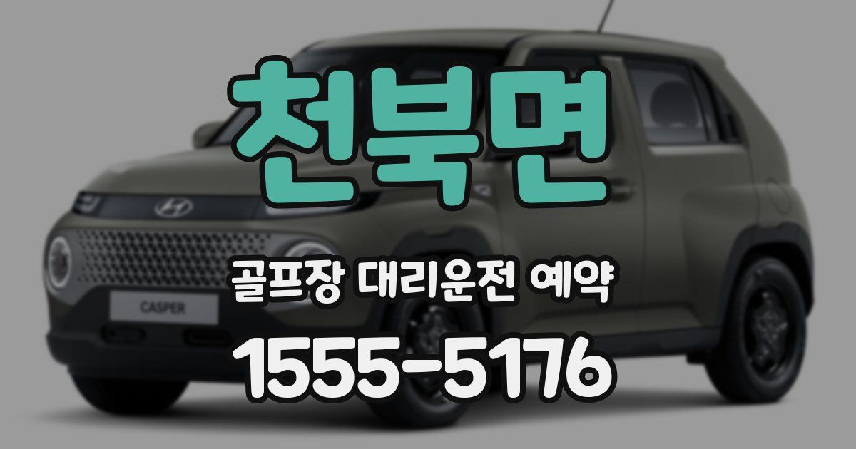 천북면 골프장 대리운전 예약