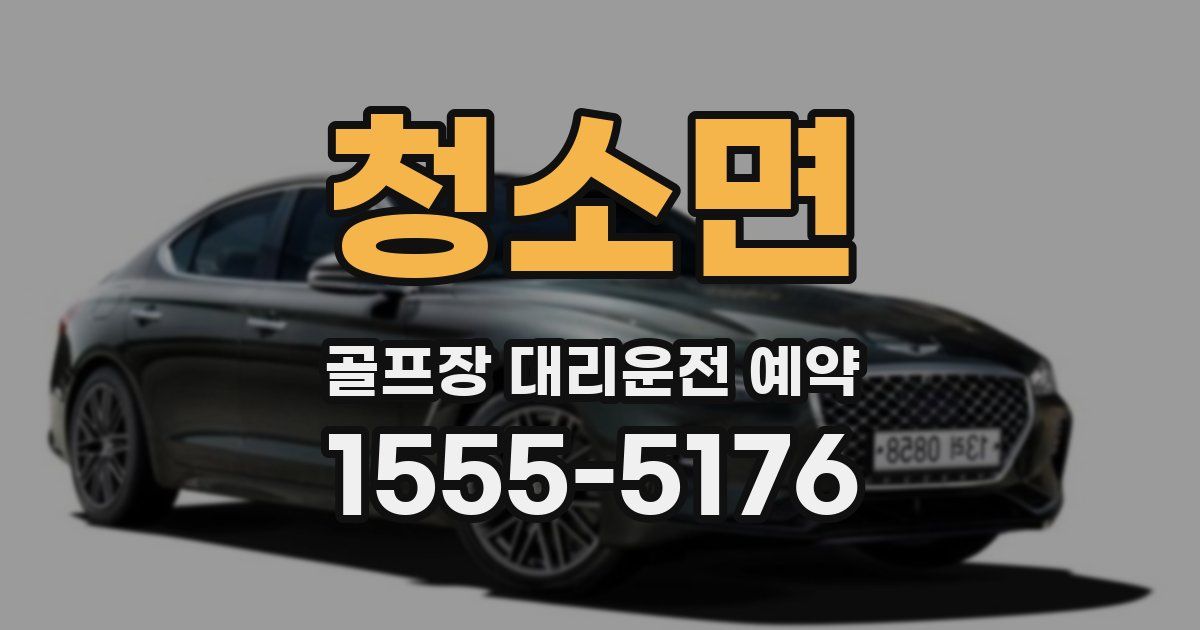청소면 골프장 대리운전 예약