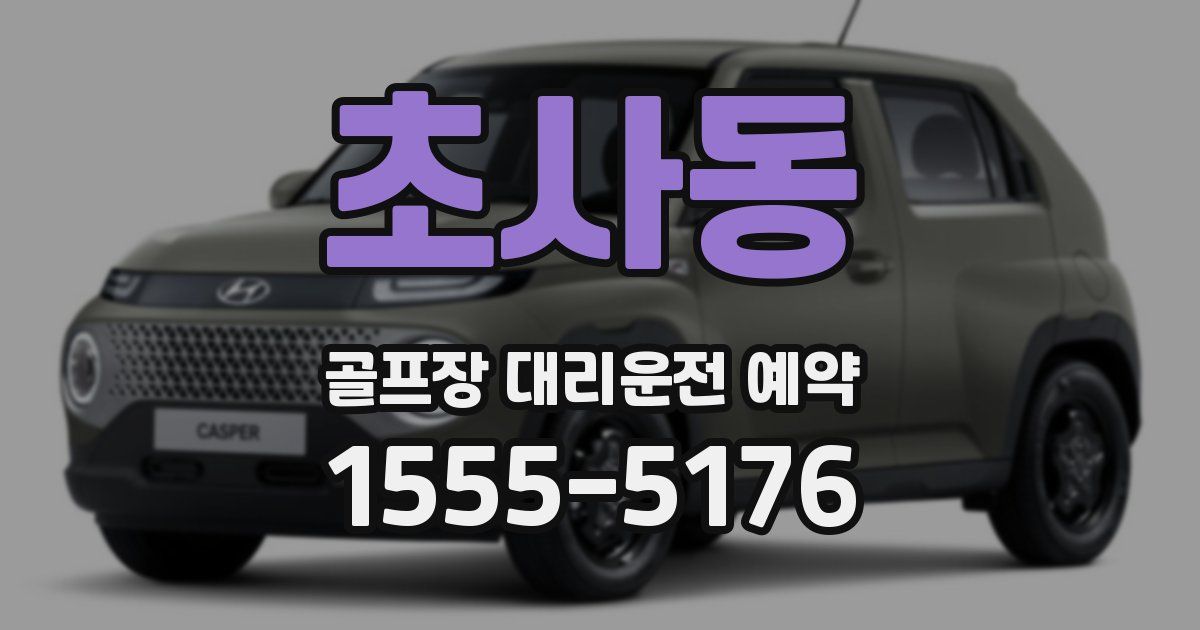 초사동 골프장 대리운전 예약