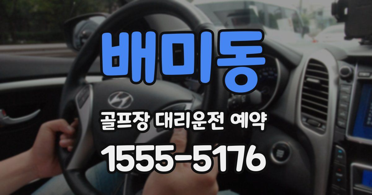 배미동 골프장 대리운전 예약