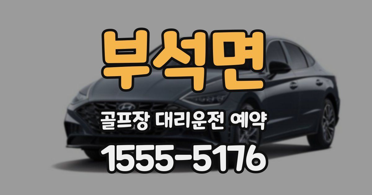 부석면 골프장 대리운전 예약
