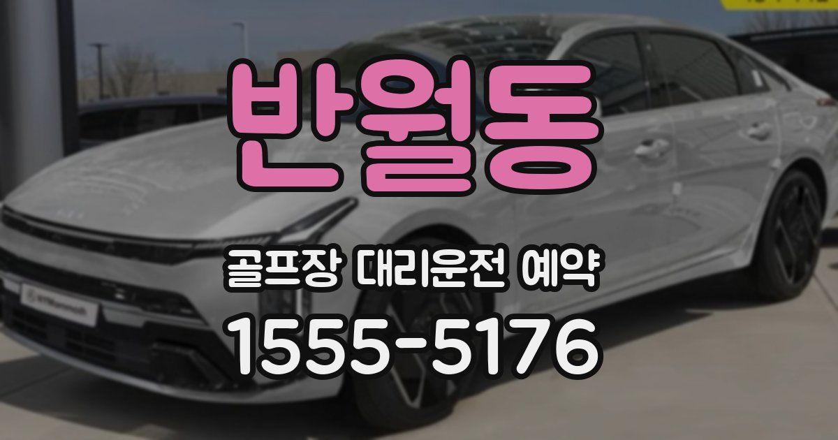 반월동 골프장 대리운전 예약
