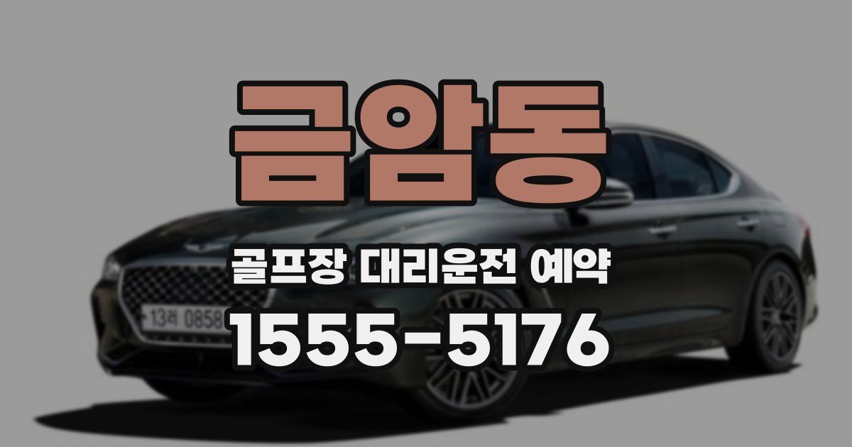 금암동 골프장 대리운전 예약