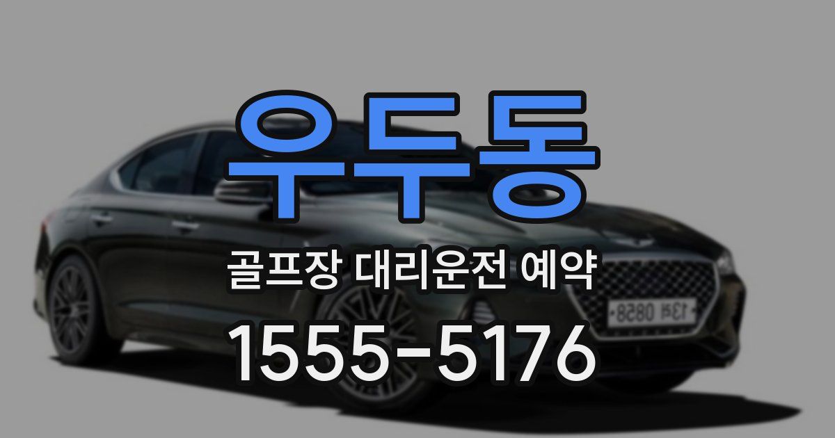 우두동 골프장 대리운전 예약